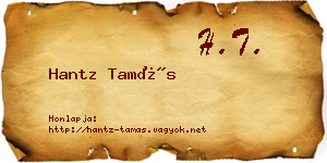 Hantz Tamás névjegykártya