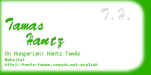 tamas hantz business card